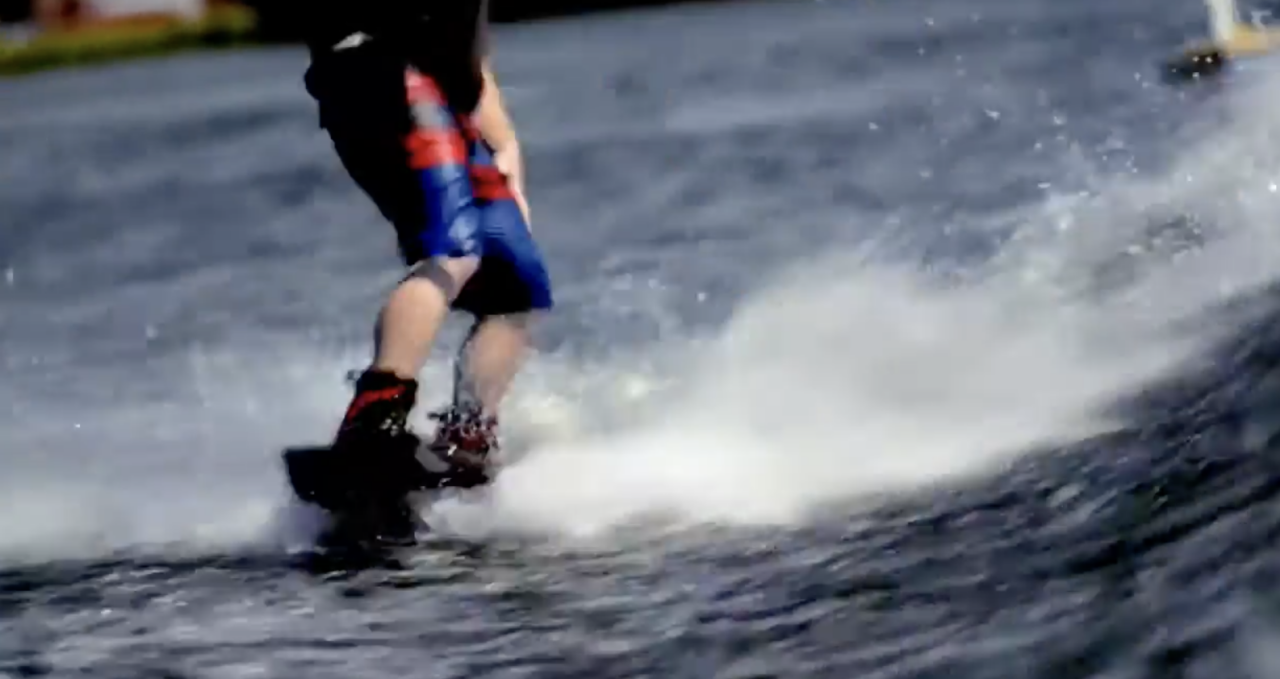 a person wake boarding